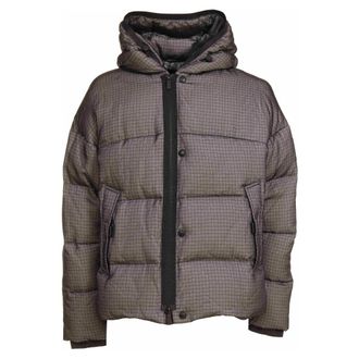Roberto Cavalli Chaqueta Acolchada con Capucha - Jackets - Hombre - Gris - XL