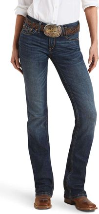 Ariat Womens R.E.A.L. Mid Rise Amora Boot Cut Jeans in Pasadena, Size 25, by Ariat