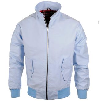 Generic Harrington Jacket with Tartan Lining - Sky Blue - XXL