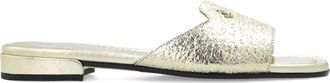 Jimmy Choo London dina flat - women - Calf Leather/Metallic Leather/Calf Leather/Rubber - 38,5 - Gold
