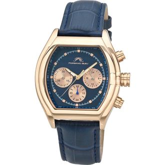 Porsamo Bleu Roman Leather Strap Watch in Blue Rose Tone at Nordstrom Rack