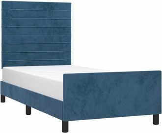 vidaXL Vidaxl - Estructura De Cama Sin Colch&oacute;n Terciopelo Azul Oscuro 90x190 Cm