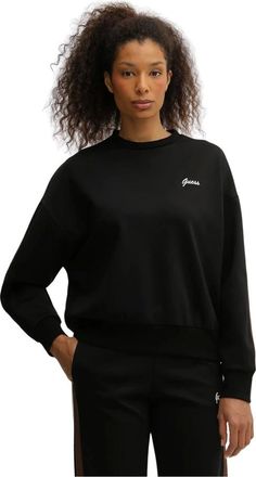 Guess Hoodies & sweatvesten, Dames, Zwart, L, Polyester, Fabia Sweatshirt