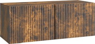 vidaXL Mueble Para Tv De Pared 78,5 X 31 X 30 Cm Roble Ahumado Vidaxl