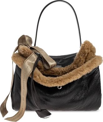 Balenciaga Tassen, Dames, Bruin, ONE Size, Leer, Rodeo Medium Handtas