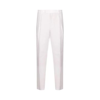 HUGO BOSS Broeken, Heren, Wit, 2Xl, Linnen, Port Linnen Broek