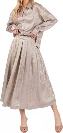 Calista Maui Blouse In Silver/ Taupe