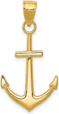 Diamond2Deal 14k Yellow Gold Gold Polished Anchor Pendant
