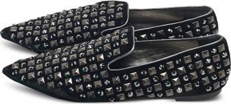 Dolce & Gabbana Slippers in velluto con cristalli - Nero