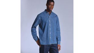 Levi's Relaxed Button Down Shirt - Mens - XL - Blue
