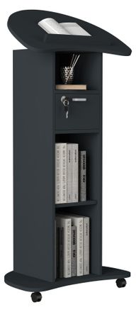 ebuy24 Rodillos De La Consola Del Altavoz Del Escritorio De Pie De Madera Redola 110x56x37 - Vcm