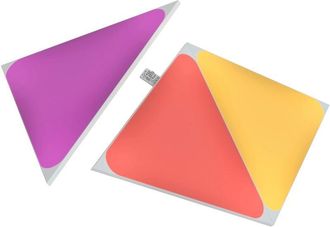Nanoleaf Shapes Triangle Expansion Pack, 3 Triangoli led Aggiuntivi rgbw - Applique da Parete Interno Modulari, Luci Led 16M Colori WiFi, Funziona con Alexa