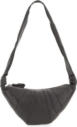 Christophe Lemaire Black Croissant Small Leather Crescent Shoulder Bag