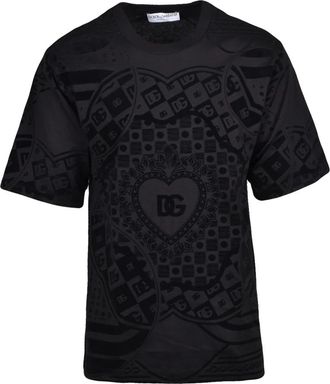 Dolce & Gabbana T-shirts - Heren - T-shirts - Zwart - S - Katoen - Tops