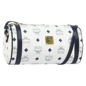 MCM Pre-owned Plastic Schoudertas - Dames - Vintage Schoudertas - Wit - ONE Size - Leer - Vintage