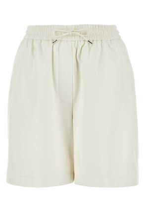 Loewe White Leather Shorts