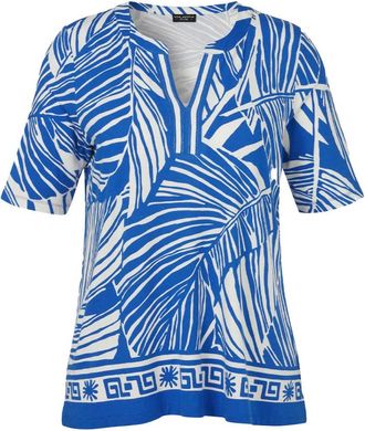 Via Appia Due Dames, Blouses & Shirts, Blauw, Maat: 3XL Viscose