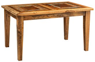 Biscottini International Biscottini - S&oacute;lida Mesa De Comedor Rectangular O Cuadrada Country Shabby Taberna Oficina Fumador Sala De Reuniones