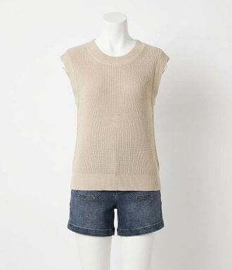 Faherty Miramar Linen Sweater Tank In Summer Sand