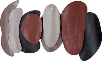 Gilde Bild Wandrelief, Metall, Bueno, Creme, Anthrazitfarben