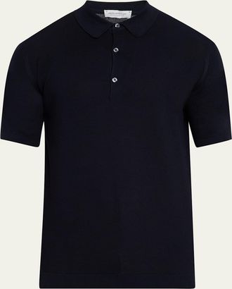 John Smedley Mens Roth Cotton Polo Shirt