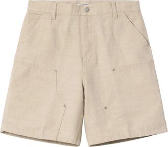 Carhartt Work in Progress Branford Double Knee Short - Dames - Korte Broeken - Beige - L - Katoen - Korte Broeken