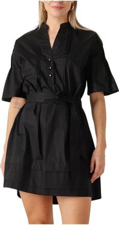 Twinset Elegante Zwarte Jurk 251Tt 2022 - Dames - Korte kleedjes - Zwart - 3XS - Kleedjes