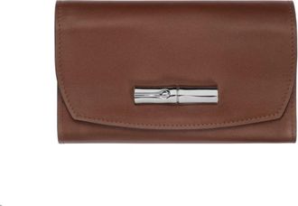 Longchamp Mahonie Portemonnee 204 - Dames - Portefeuilles - Bruin - ONE Size - Accessoires