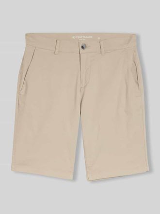 Tom Tailor Regular Fit Bermuda aus reiner Baumwolle in Beige Melange, Gr&ouml;&szlig;e 31