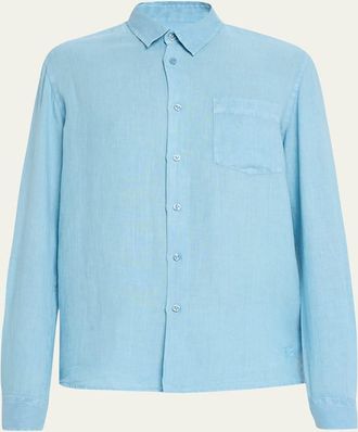 Vilebrequin Mens Linen Sport Shirt