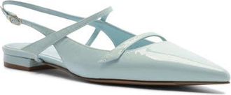Alexandre Birman Tita Pointed Toe Slingback Flat in Dust Blue at Nordstrom, Size 6.5