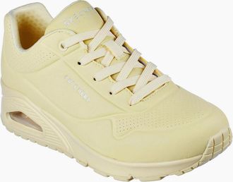 Skechers Womens Womens Pastel Durabuck Lace Up Fash Low Top Trainers - Yellow - Size: 2.5