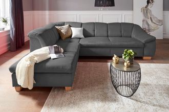 Sit&more Ecksofa »Santo L-Form« mit Federkern, wahlweise mit Bettfunktion und Stauraum