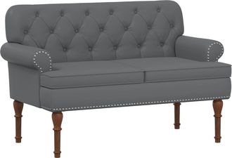 vidaXL Sof&aacute; Amoroso Con Botones Acolchados Gris 120 X 65 X 77 Cm Vidaxl