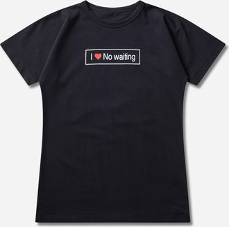 Prototypes Love No Waiting Fitted Printed T-Shirt Black