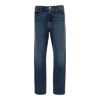 A Gold E Heren, Jeans, Blauw, Maat: W30 Katoen