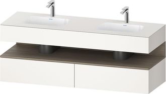 Duravit Qatego Lavabo Encastrado Con Base De Lavabo Consola, - Duravit