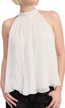 En Saison Camille Swing Top In White Silver