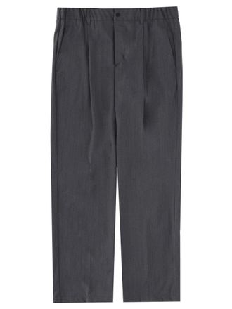 Herno Neutral Tailored Straight-Leg Wool-Blend Pants