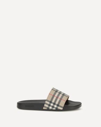 Burberry Ciabatte in gomma motivo Check Man 44