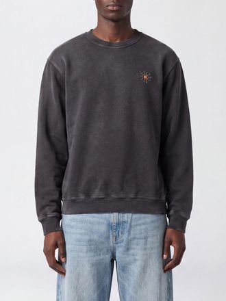 HTC Relaxed Fit Studded and Embroidered Cotton Sweatshirt