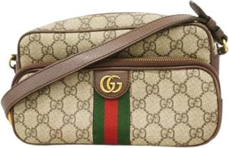 Gucci Pre-owned Cross Body Bags, female, Brown, Size: ONE SIZE Pre-owned Vintage Shoulder Bag