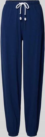 Mey Mey Pyjama-Hose mit elastischen Beinabschl&uuml;ssen Modell Solid Love in Dunkelblau, Gr&ouml;&szlig;e XL