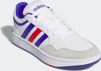 adidas Sneaker ADIDAS SPORTSWEAR HOOPS 3.0, Herren, Gr. 44, weiss (cloud wei&szlig;, lucid blau, better scarlet), Leder, Synthetik, Textil, Schuhe Sneaker