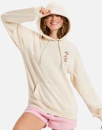 Roxy Womens Roxy Womens Surf Stoked Terry Art Hoodie - Tan - Size: 10/8