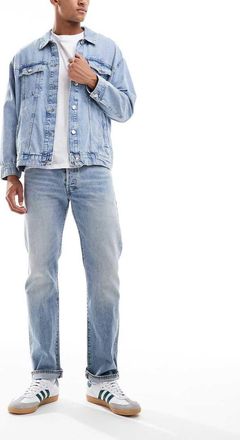 Levi's 501 Original - Jeans dritti lavaggio chiaro con cimosa-Blu