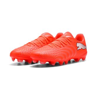 Puma Fussballschuh PUMA FUTURE 9 PLAY FG/AG, Gr. 42,5, glowing rot, puma wei&szlig;, puma schwarz, puma silber, Synthetik, Schuhe Fussballschuh, f&uuml;r Rasenpl&auml;tze