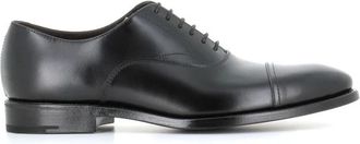 Henderson Klassieke Oxford Zwarte Leren Schoenen - Heren - Nette schoenen - Zwart - 46 EU - Schoenen