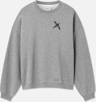 Axel Arigato Micro Bee Bird Sweatshirt in Grey Melange at Nordstrom, Size X-Small