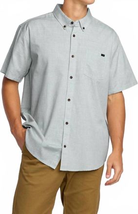Billabong All Day Short Sleeve Button-Up Shirt In Bermuda